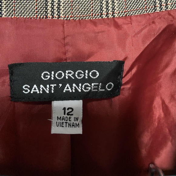 Giorgio Sant’ Angelo Skirt Suit. Size 12. 3/4 length sleeve. Attached belt - Picture 2 of 6